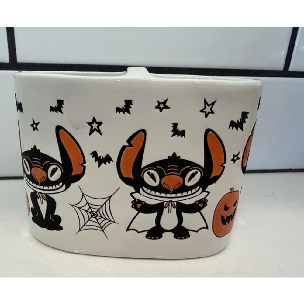 Stitch Halloween Bathroom Toothbrush Holder‎ Accessories Pumpkin Disney NEW